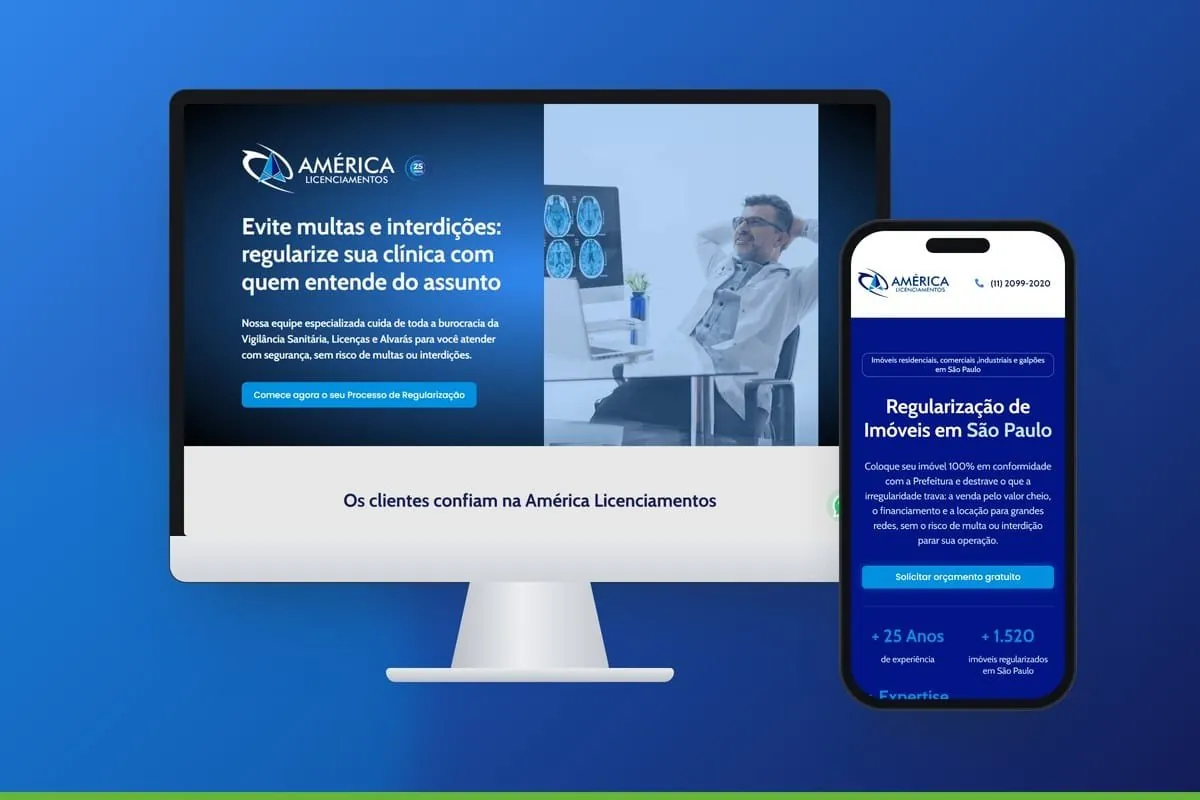 América Licenciamentos, projeto da Novamedia em monitor e celular